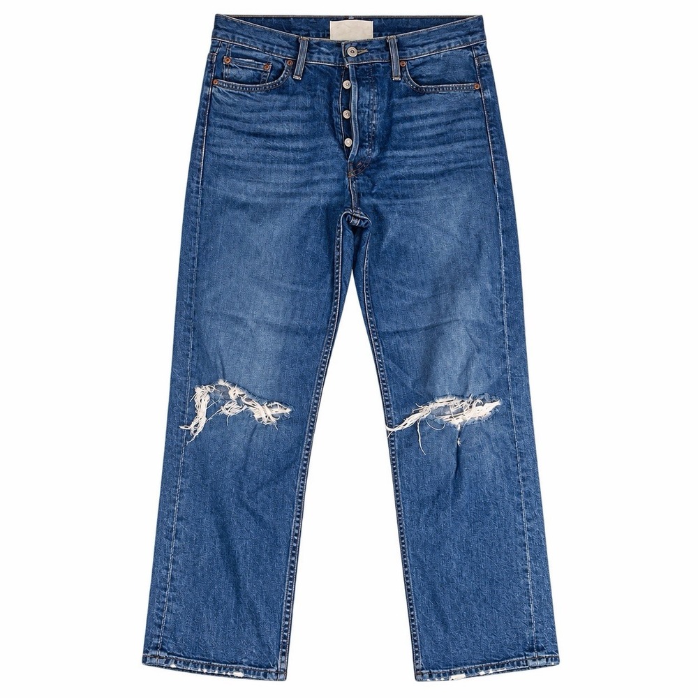 MOTHER SUPERIOR The Tomcat Jeans Women's 31 Button Fly Playing With Scissors